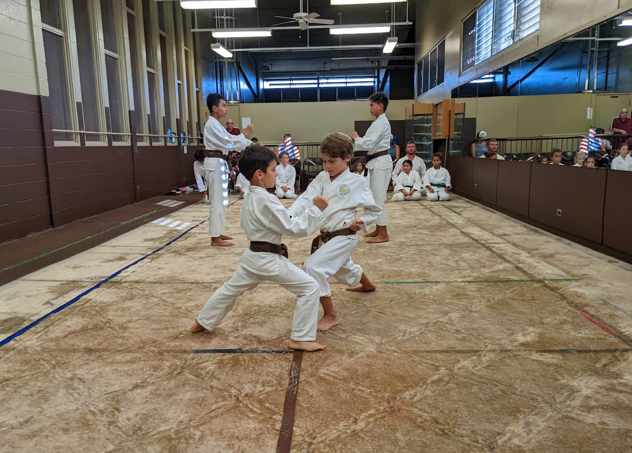 Lahaina Dojo holds a kyu exam
